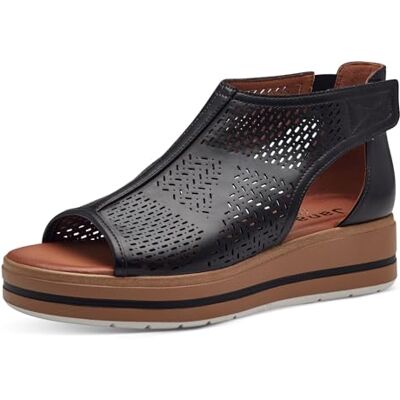 Jana Sandales Femme à Talon compensé avec découpes Vegan, Black, 39 EU - Publicité Jana Sandales Femme à Talon compensé avec découpes Vegan, Black, 39 EU - Publicité