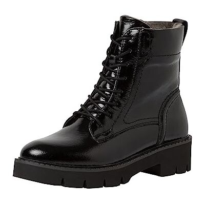 Tamaris Comfort bottines femme à lacets cuir plateformes confort fit, Black Patent, 36 EU - Publicité Tamaris Comfort bottines femme à lacets cuir plateformes confort fit, Black Patent, 36 EU - Publicité