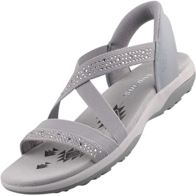 Skechers Sandales pour femme 163574-nvy, gris, 40 EU - Publicité Skechers Sandales pour femme 163574-nvy, gris, 40 EU - Publicité
