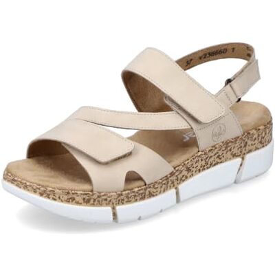 Rieker Sandales Mode Femme V2366, Pointure:38 EU, La Couleur:Beige - Publicité Rieker Sandales Mode Femme V2366, Pointure:38 EU, La Couleur:Beige - Publicité