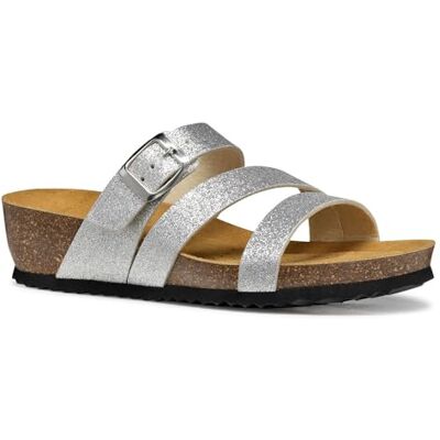 Geox Femme D New STHELLAE A Sandale Plate, Silver, 39 EU - Publicité Geox Femme D New STHELLAE A Sandale Plate, Silver, 39 EU - Publicité