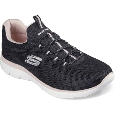 Skechers Femme Summits Artistry Chic Espadrilles, Black Mesh/Light Pink Trim, 37.5 EU - Publicité Skechers Femme Summits Artistry Chic Espadrilles, Black Mesh/Light Pink Trim, 37.5 EU - Publicité