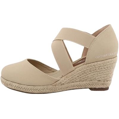 TOM TAILOR Femme Sandale cale, Sable, 40 EU - Publicité TOM TAILOR Femme Sandale cale, Sable, 40 EU - Publicité