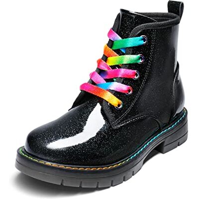 DREAM PAIRS Kids Bottes pour Filles Tendance Bottines à Lacets Scintillante et Pratique Bottes Enfants,Size 37.5,Noir/PU,SDBO2220K - Publicité DREAM PAIRS Kids Bottes pour Filles Tendance Bottines à Lacets Scintillante et Pratique Bottes Enfants,Size 37.5,Noir/PU,SDBO2220K - Publicité