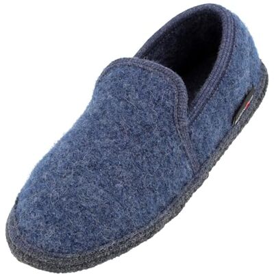 HAFLINGER Chaussures Femme et Homme pour la Maison Loafer 621810, Pointure:44 EU, La Couleur:Bleu - Publicité HAFLINGER Chaussures Femme et Homme pour la Maison Loafer 621810, Pointure:44 EU, La Couleur:Bleu - Publicité