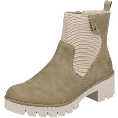 Rieker Bottines Chelsea X5756 pour femme, beige, 39 EU - Publicité Rieker Bottines Chelsea X5756 pour femme, beige, 39 EU - Publicité