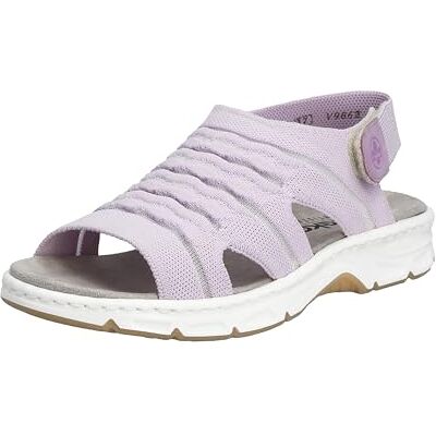 Rieker Femme V9862 Sandale, Lilas, 38 EU - Publicité Rieker Femme V9862 Sandale, Lilas, 38 EU - Publicité