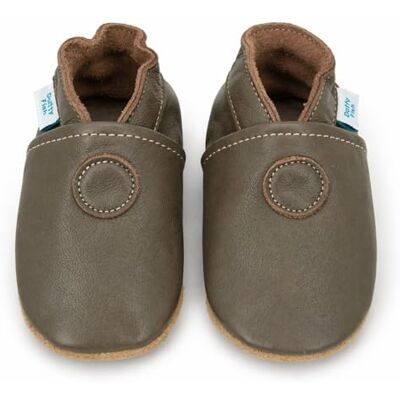 Dotty Fish Chaussures Bébé et Enfant en Cuir Souple – Antidérapantes, Légères et Respirantes, Semelle Souple pour Premiers Pas, Unisexe Gris foncé uni 18-24 Mois - Publicité Dotty Fish Chaussures Bébé et Enfant en Cuir Souple – Antidérapantes, Légères et Respirantes, Semelle Souple pour Premiers Pas, Unisexe Gris foncé uni 18-24 Mois - Publicité