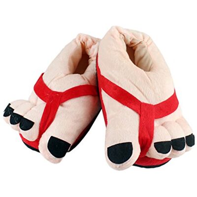 CHIC -Chaussons Adulte Hiver Mignon Peluche Velours 25.5cm Déguisement Carnaval (Rouge) - Publicité CHIC -Chaussons Adulte Hiver Mignon Peluche Velours 25.5cm Déguisement Carnaval (Rouge) - Publicité