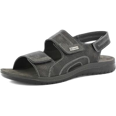 inblu Homme Sandali Uomo Con Tripla Regolazione A Strappo, Plantare in Vera Pelle Mule, Noir, 40 EU - Publicité inblu Homme Sandali Uomo Con Tripla Regolazione A Strappo, Plantare in Vera Pelle Mule, Noir, 40 EU - Publicité