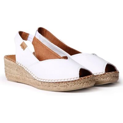 TONI PONS Espadrille compensée en Cuir pour Femme BERNIA-P Blanc, 38 EU - Publicité TONI PONS Espadrille compensée en Cuir pour Femme BERNIA-P Blanc, 38 EU - Publicité