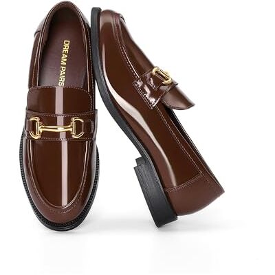 DREAM PAIRS Mocassin Femme Confortables à Enfiler, Loafer Style Penny avec Mors Métal, Chaussures Femme Décontractées Chic pour Travail et Quotidien,Size 37,Brown-Patent,SDLS26005W - Publicité DREAM PAIRS Mocassin Femme Confortables à Enfiler, Loafer Style Penny avec Mors Métal, Chaussures Femme Décontractées Chic pour Travail et Quotidien,Size 37,Brown-Patent,SDLS26005W - Publicité