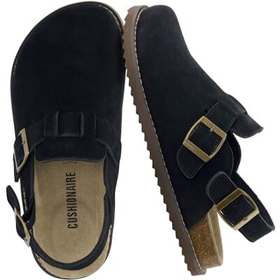 CUSHIONAIRE Brooklyn Sabots en Daim pour Femme – Sandales à Bride arrière réglable avec Boucle, Mousse à mémoire de Forme, Larges largeurs, Daim Noir, 40.5 EU - Publicité CUSHIONAIRE Brooklyn Sabots en Daim pour Femme – Sandales à Bride arrière réglable avec Boucle, Mousse à mémoire de Forme, Larges largeurs, Daim Noir, 40.5 EU - Publicité