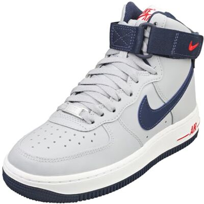 Nike Air Force 1 High Chaussures Homme, Gris loup/bleu marine, 40 EU - Publicité Nike Air Force 1 High Chaussures Homme, Gris loup/bleu marine, 40 EU - Publicité