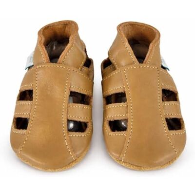 Dotty Fish Sandales Bébé & Enfant en Cuir – Semelle Souple Antidérapante, Chaussures Premiers Pas, Respirantes Marron clair 18-24 mois - Publicité Dotty Fish Sandales Bébé & Enfant en Cuir – Semelle Souple Antidérapante, Chaussures Premiers Pas, Respirantes Marron clair 18-24 mois - Publicité