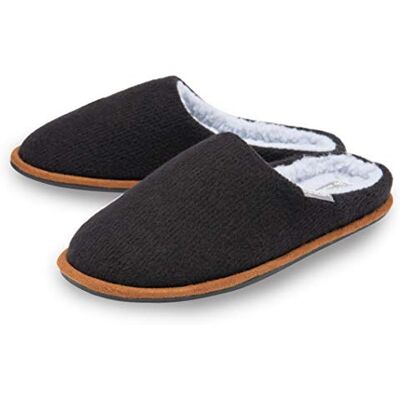 DUNLOP Pantoufles confortables pour homme avec doublure en fourrure et mousse à mémoire de forme, lavables en machine, tailles 40 à 46, Noir, 44 EU - Publicité DUNLOP Pantoufles confortables pour homme avec doublure en fourrure et mousse à mémoire de forme, lavables en machine, tailles 40 à 46, Noir, 44 EU - Publicité