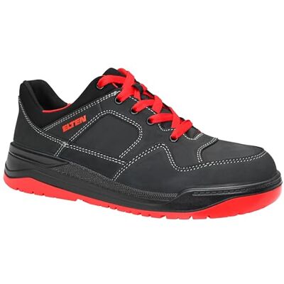 ELTEN MAVERICK noir-rouge Low ESD S3S, chaussures de sécurité pour femmes+hommes, légères, embout en acier, matière supérieure : cuir, doublure intérieure : textile (respirant), taille 40 - Publicité ELTEN MAVERICK noir-rouge Low ESD S3S, chaussures de sécurité pour femmes+hommes, légères, embout en acier, matière supérieure : cuir, doublure intérieure : textile (respirant), taille 40 - Publicité