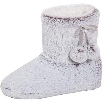 Lora Dora Bottes Pantoufles Femme en Fausse Fourrure Semelle Mémoire Molletonnées Grises M/UK 38-40 - Publicité Lora Dora Bottes Pantoufles Femme en Fausse Fourrure Semelle Mémoire Molletonnées Grises M/UK 38-40 - Publicité