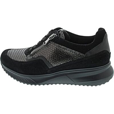 Waldläufer Ortho-Tritt K-Janka Sneaker, Order (Velourleder)/ Posterstretch, Schwarz/Anthrazit, Weite K Schwarz GR. 39 - Publicité Waldläufer Ortho-Tritt K-Janka Sneaker, Order (Velourleder)/ Posterstretch, Schwarz/Anthrazit, Weite K Schwarz GR. 39 - Publicité