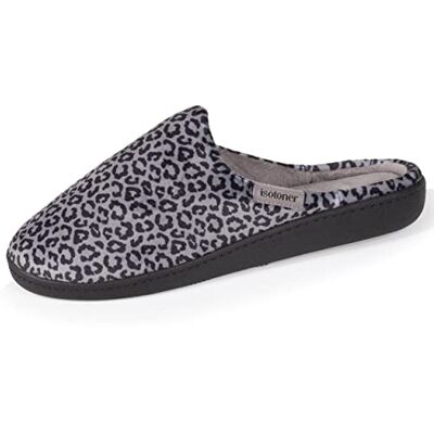 Isotoner Chinelas Chaussons de maison en velours ultra doux pour femme, léopard, 40 EU - Publicité Isotoner Chinelas Chaussons de maison en velours ultra doux pour femme, léopard, 40 EU - Publicité