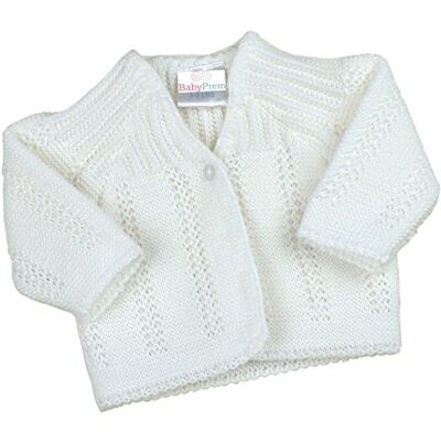 BabyPrem Prématuré Bébé Cardigan Gilet Manteau Vêtements 44-50cm Blanc - Publicité BabyPrem Prématuré Bébé Cardigan Gilet Manteau Vêtements 44-50cm Blanc - Publicité