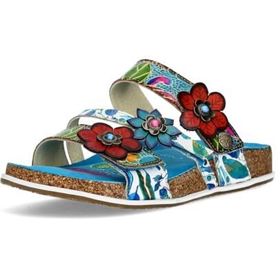 LAURA VITA Mules en Cuir pour Femmes Brcyano 16, Pointure:39 EU, La Couleur:Turquoise - Publicité LAURA VITA Mules en Cuir pour Femmes Brcyano 16, Pointure:39 EU, La Couleur:Turquoise - Publicité