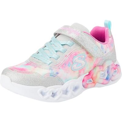 Skechers Fille Infinite Heart Lights Color Lovin, Silver Sparkle Mesh Multi Trim, 34 EU - Publicité Skechers Fille Infinite Heart Lights Color Lovin, Silver Sparkle Mesh Multi Trim, 34 EU - Publicité