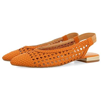 GIOSEPPO BALLERINES TRESSÉES EN CUIR DE COULEUR ORANGE POUR FEMME ARGIRITA - Publicité GIOSEPPO BALLERINES TRESSÉES EN CUIR DE COULEUR ORANGE POUR FEMME ARGIRITA - Publicité