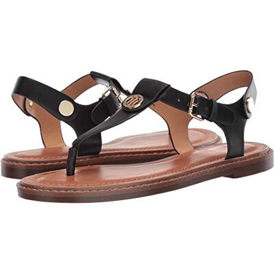 Tommy Hilfiger Sandales plates Bennia Pour femme, Noir (noir), 38 EU - Publicité Tommy Hilfiger Sandales plates Bennia Pour femme, Noir (noir), 38 EU - Publicité