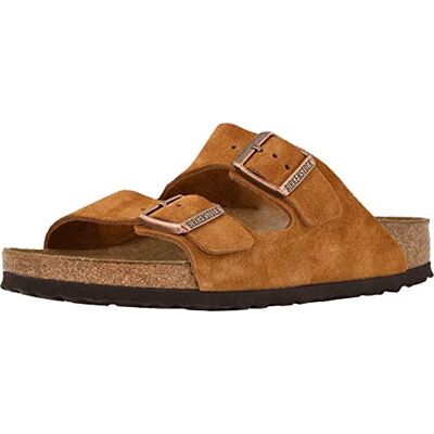 Birkenstock Sandales Arizona Sfb Cuir Suede Ocre, Sandale Femme Sandales de randonnée - Publicité Birkenstock Sandales Arizona Sfb Cuir Suede Ocre, Sandale Femme Sandales de randonnée - Publicité