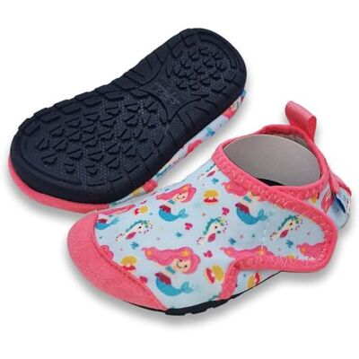 Dotty Fish Chaussures Aquatiques et Chaussures de Plage pour bébés et Enfants, garçons et Filles, Semelle antidérapante, séchage Rapide, Souples, Fermeture Ajustable – Sirène 28-29 EU - Publicité Dotty Fish Chaussures Aquatiques et Chaussures de Plage pour bébés et Enfants, garçons et Filles, Semelle antidérapante, séchage Rapide, Souples, Fermeture Ajustable – Sirène 28-29 EU - Publicité