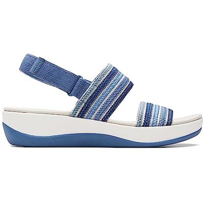 Clarks Femme Arla Stroll Sandale, Blue Combi, 38.5 EU - Publicité Clarks Femme Arla Stroll Sandale, Blue Combi, 38.5 EU - Publicité