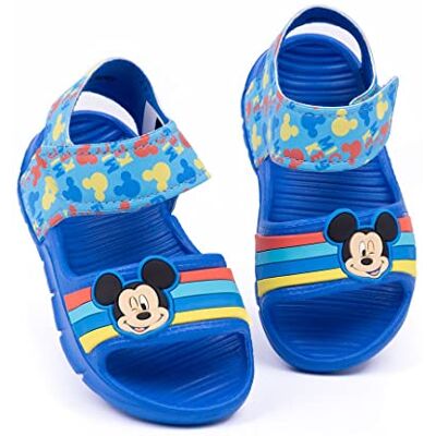 Disney Mickey Mouse Sandals Garçons Tout-petits Kids Girls Animated Character Sliders avec sangle de soutien Chaussures d’été bleues - Publicité Disney Mickey Mouse Sandals Garçons Tout-petits Kids Girls Animated Character Sliders avec sangle de soutien Chaussures d’été bleues - Publicité