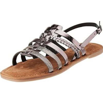 Tamaris Sandales pour femme , Étain gris, 38 EU - Publicité Tamaris Sandales pour femme , Étain gris, 38 EU - Publicité