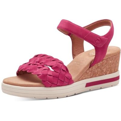 Tamaris Comfort Sandales Femme à Talon compensé Cuir Confortables, Fuxia Nubuc, 39 EU - Publicité Tamaris Comfort Sandales Femme à Talon compensé Cuir Confortables, Fuxia Nubuc, 39 EU - Publicité