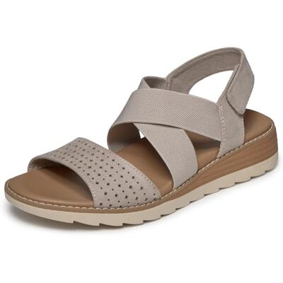 Skechers Arch FIT Oasis B Perf Sandales Plates pour Femme, Taupe, 37 EU - Publicité Skechers Arch FIT Oasis B Perf Sandales Plates pour Femme, Taupe, 37 EU - Publicité