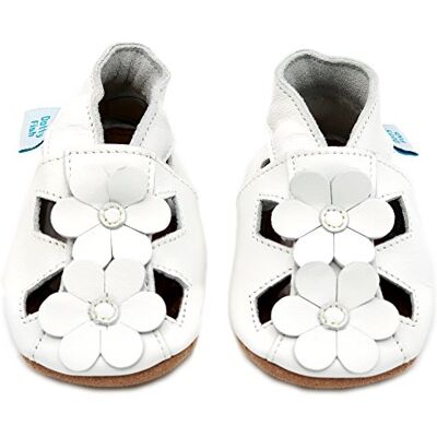 Dotty Fish Sandales Bébé & Enfant en Cuir – Semelle Souple Antidérapante, Chaussures Premiers Pas, Respirantes Fleur blanche 18-24 mois - Publicité Dotty Fish Sandales Bébé & Enfant en Cuir – Semelle Souple Antidérapante, Chaussures Premiers Pas, Respirantes Fleur blanche 18-24 mois - Publicité