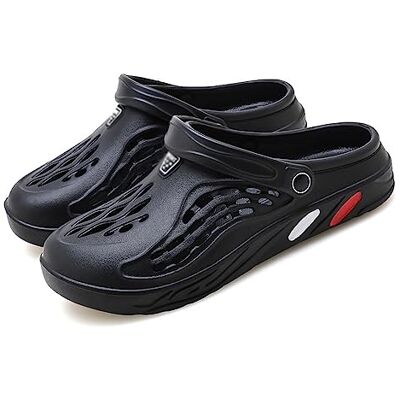 HMBLAW Hommes de Femme Claquettes Pantoufles,Douche Chaussons Léger Antidérapantes Maison Été Massage Doux Chaussures de Plage,Respirantes Sandales de Plage de Grande Taille(Size:EU 48-49,Color:Noir) - Publicité HMBLAW Hommes de Femme Claquettes Pantoufles,Douche Chaussons Léger Antidérapantes Maison Été Massage Doux Chaussures de Plage,Respirantes Sandales de Plage de Grande Taille(Size:EU 48-49,Color:Noir) - Publicité