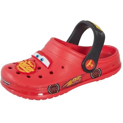 Disney Chaussures pour garçons Cars Sabots avec charmes pour enfants Sandales Lightning McQueen avec sangle de cheville Chaussures de plage, rouge/jaune, 6 UK Child - Publicité Disney Chaussures pour garçons Cars Sabots avec charmes pour enfants Sandales Lightning McQueen avec sangle de cheville Chaussures de plage, rouge/jaune, 6 UK Child - Publicité