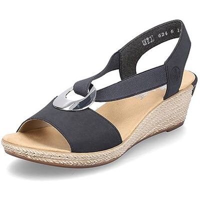 Rieker Alula Womens Wedge Heel Sandals 38 Pacifique - Publicité Rieker Alula Womens Wedge Heel Sandals 38 Pacifique - Publicité