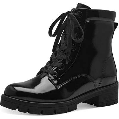 Jana bottines femme à lacets avec fermeture éclair vegan, Black Patent, 40 EU - Publicité Jana bottines femme à lacets avec fermeture éclair vegan, Black Patent, 40 EU - Publicité