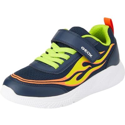 Geox J Sprintye Boy B Baskets pour garçon, Bleu Marine/Citron Vert, 28 EU - Publicité Geox J Sprintye Boy B Baskets pour garçon, Bleu Marine/Citron Vert, 28 EU - Publicité