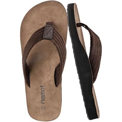 riemot Tongs Homme Confortables – Sandales Légeres, Antidérapantes, Tong Chaussures Été avec Support de Voûte Plantaire, Idéal Tongues pour Plage Piscine Jardin ou Loisirs Quotidiens, 47 EU - Publicité riemot Tongs Homme Confortables – Sandales Légeres, Antidérapantes, Tong Chaussures Été avec Support de Voûte Plantaire, Idéal Tongues pour Plage Piscine Jardin ou Loisirs Quotidiens, 47 EU - Publicité