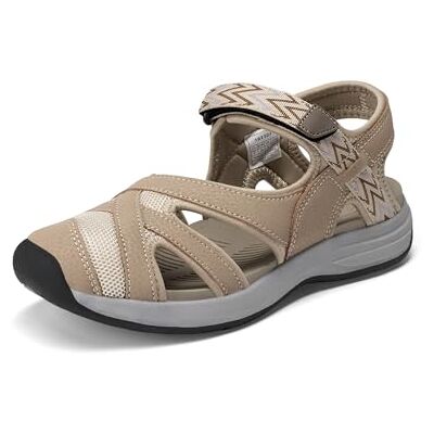 DREAM PAIRS Sandales de Randonnée Femme Bout Fermé Antidérapantes Protection Orteil Confortables Respirantes Séchage Rapide Marche Trekking Extérieur Été,Size 36.5,Beige,181103 - Publicité DREAM PAIRS Sandales de Randonnée Femme Bout Fermé Antidérapantes Protection Orteil Confortables Respirantes Séchage Rapide Marche Trekking Extérieur Été,Size 36.5,Beige,181103 - Publicité