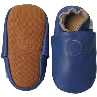 Dotty Fish Chaussures Pieds Nus en Cuir pour bébés et Enfants avec Semelles en Caoutchouc. Légères, Souples et antidérapantes. Marque Britannique. Garçons et Filles Bleu uni, 5-6 Ans - Publicité Dotty Fish Chaussures Pieds Nus en Cuir pour bébés et Enfants avec Semelles en Caoutchouc. Légères, Souples et antidérapantes. Marque Britannique. Garçons et Filles Bleu uni, 5-6 Ans - Publicité