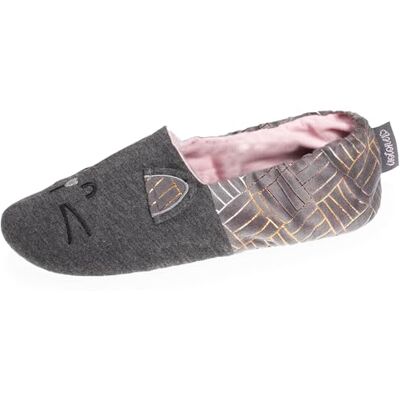 Isotoner Chaussons extra-light pantoufles Slippers femme en jersey et semelle à picots antidérapants, 37/38, gris chiné foncé - Publicité Isotoner Chaussons extra-light pantoufles Slippers femme en jersey et semelle à picots antidérapants, 37/38, gris chiné foncé - Publicité