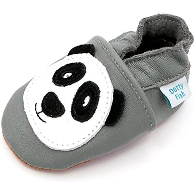 Dotty Fish Chaussures Bébé Premiers Pas Cuir Souple Panda 12-18 Mois - Publicité Dotty Fish Chaussures Bébé Premiers Pas Cuir Souple Panda 12-18 Mois - Publicité