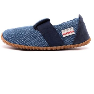 Giesswein Chaussons Söll Slim-Fit Jean foncé 30 Pantoufles en Coton pour Filles et garçons, Chaussures de Jardin d'enfants antidérapantes avec Bande élastique - Publicité Giesswein Chaussons Söll Slim-Fit Jean foncé 30 Pantoufles en Coton pour Filles et garçons, Chaussures de Jardin d'enfants antidérapantes avec Bande élastique - Publicité