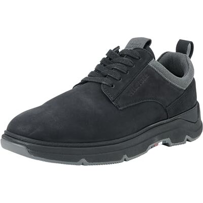 Tommy Hilfiger Men Hilfiger Nubuck Mix Hybrid Shoe, Black, 45 EU - Publicité Tommy Hilfiger Men Hilfiger Nubuck Mix Hybrid Shoe, Black, 45 EU - Publicité