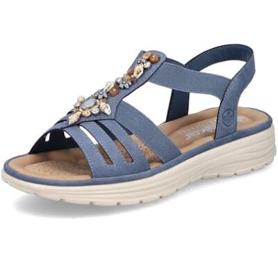 Rieker Mules pour femme V8549, pantoufles pour femme, Bleu 10., 43 EU - Publicité Rieker Mules pour femme V8549, pantoufles pour femme, Bleu 10., 43 EU - Publicité